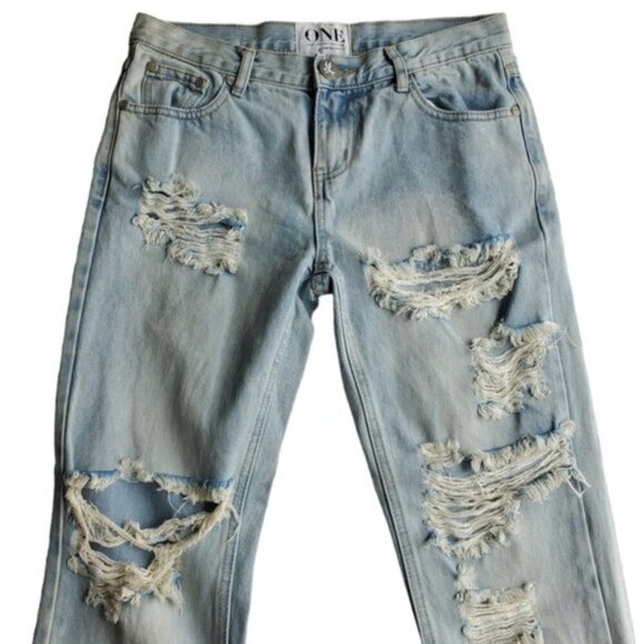 One Teaspoon Medium Rise Awesome Baggies Jeans Size 25 - Picture 3 of 11